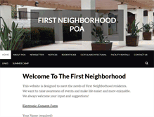 Tablet Screenshot of firstneighborhood.org